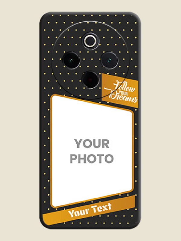 Custom Follow Your Dreams with White Dots On Space Black Custom Soft Matte Mobile Back Cover - iQOO Z10 5G - alternate view