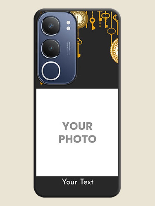 Custom Decorative Design with Text On Space Black Custom Soft Matte Mobile Back Cover - iQOO Z10 Lite - alternate view