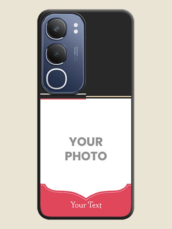 Custom Classic Plain Design with Name On Space Black Custom Soft Matte Mobile Back Cover - iQOO Z10 Lite - alternate view