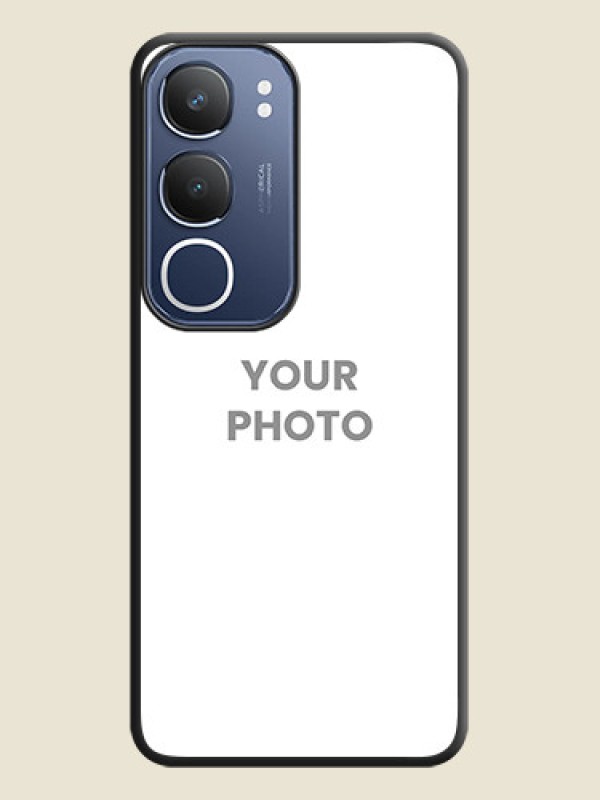 Custom Full Single Pic Upload On Space Black Custom Soft Matte Mobile Back Cover - iQOO Z10 Lite - alternate view