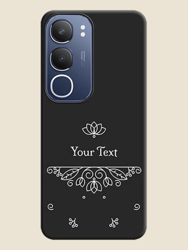 Custom Lotus Garden Custom Text On Space Black Custom Soft Matte Mobile Back Cover - iQOO Z10 Lite - alternate view
