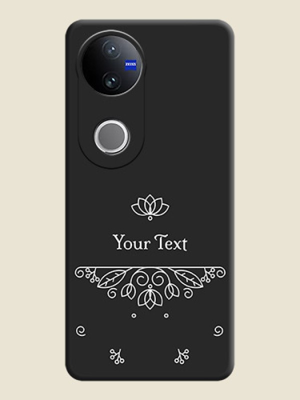 Custom Lotus Garden Custom Text On Space Black Custom Soft Matte Mobile Back Cover - iQOO Z10R - alternate view
