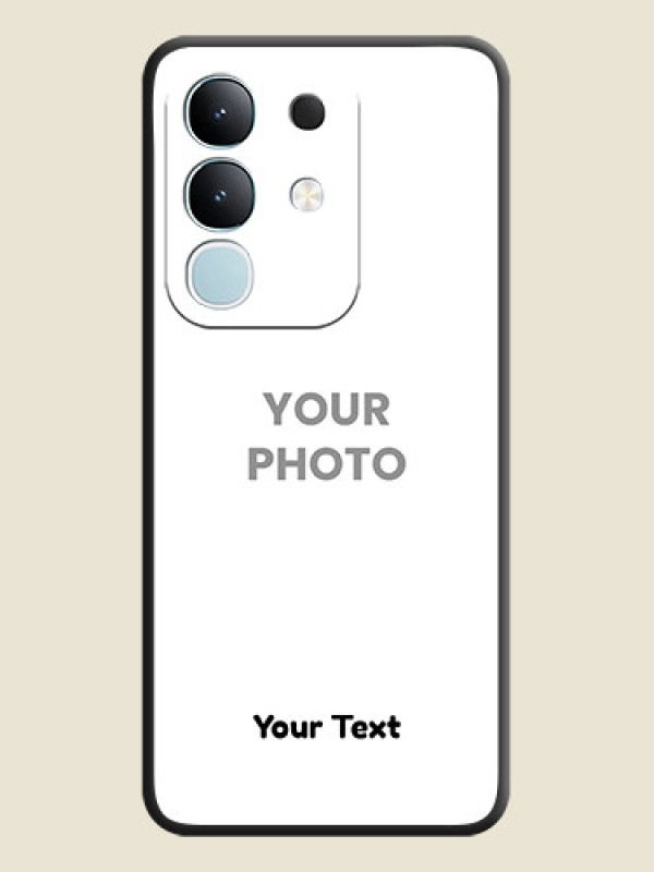 Custom Full Single Pic Upload With Text On Space Black Custom Soft Matte Mobile Back Cover - iQOO Z10x 5G - alternate view