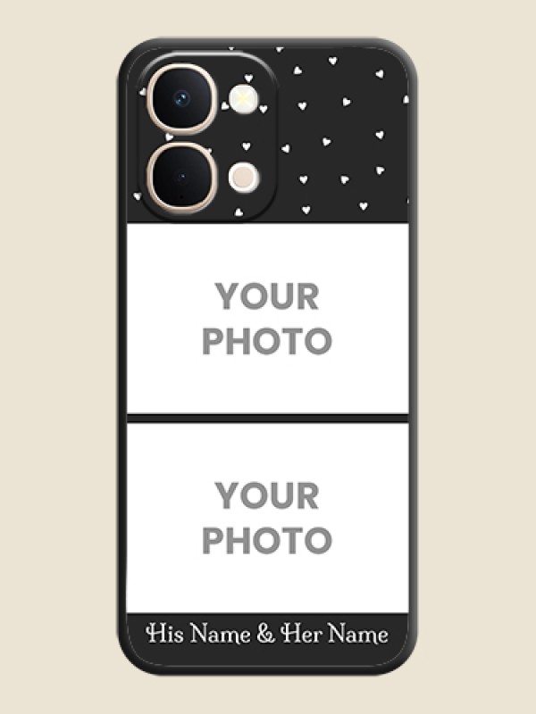 Custom Miniature Love Symbols with Name On Space Black Custom Soft Matte Mobile Back Cover - iQOO Z11X 5G - alternate view