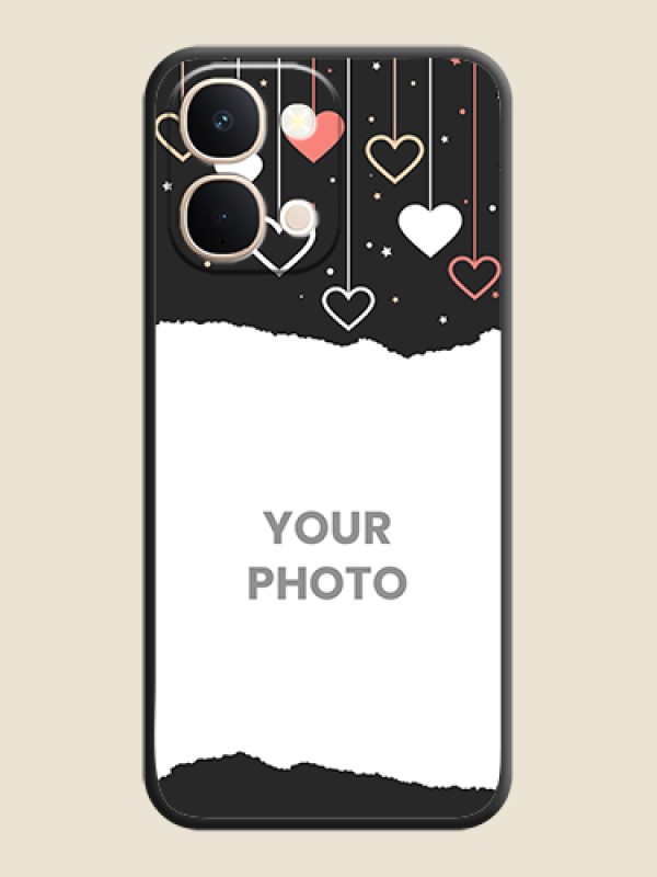 Custom Love Hangings with Splash Wave Picture On Space Black Custom Soft Matte Mobile Back Cover - iQOO Z11X 5G - alternate view