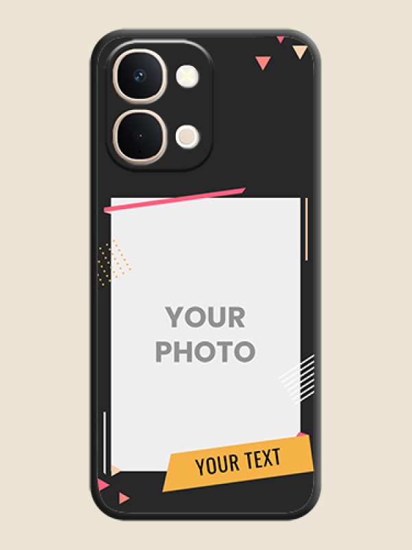 Custom Photo Frame with Triangle Small Dots on Photo On Space Black Custom Soft Matte Mobile Back Cover - iQOO Z11X 5G - alternate view