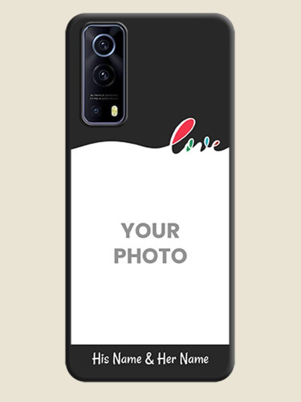 Custom Fall in Love Pattern with Picture on Photo on Space Black Soft Matte Mobile Case - iQOO Z3 5G - alternate view