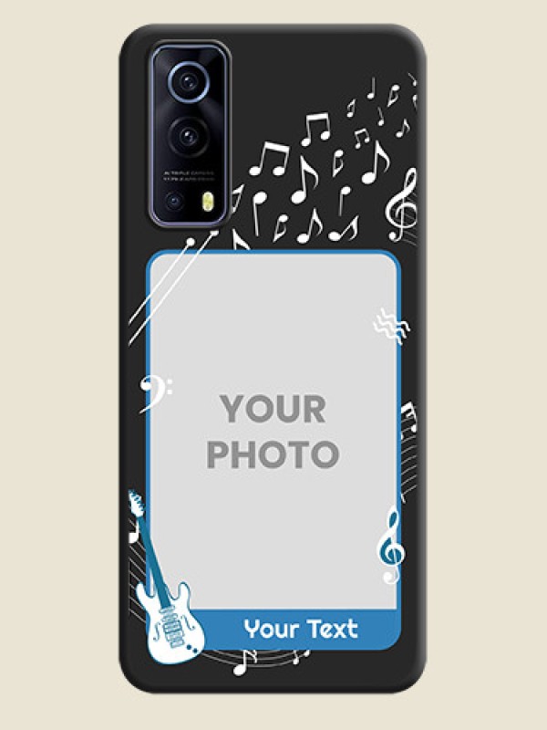 Custom Musical Theme Design with Text on Photo on Space Black Soft Matte Mobile Case - iQOO Z3 5G - alternate view
