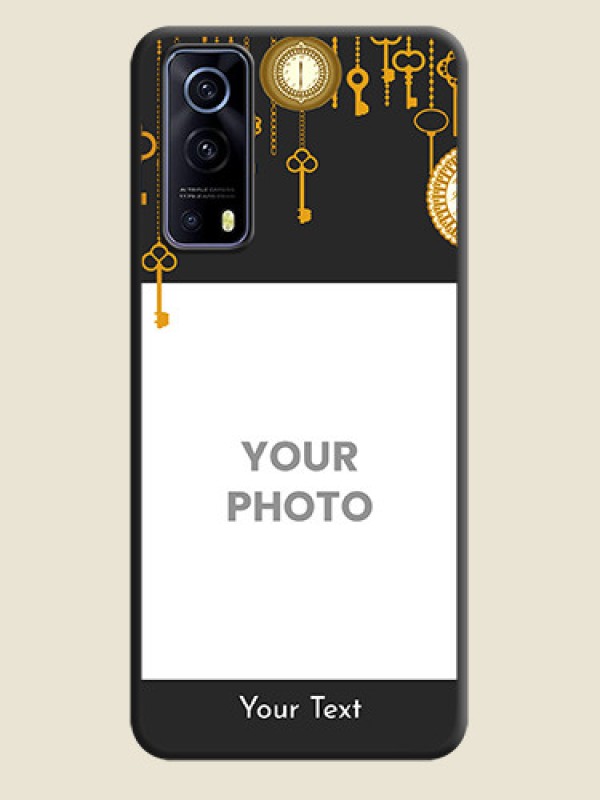 Custom Decorative Design with Text on Space Black Custom Soft Matte Back Cover - iQOO Z3 5G - alternate view