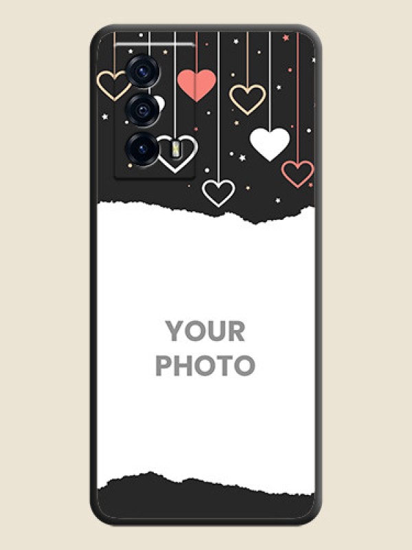 Custom Love Hangings with Splash Wave Picture on Space Black Custom Soft Matte Phone Back Cover - iQOO Z5 5G - alternate view