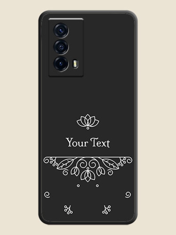 Custom Lotus Garden Custom Text On Space Black Personalized Soft Matte Phone Covers -Iqoo Z5 5G - alternate view