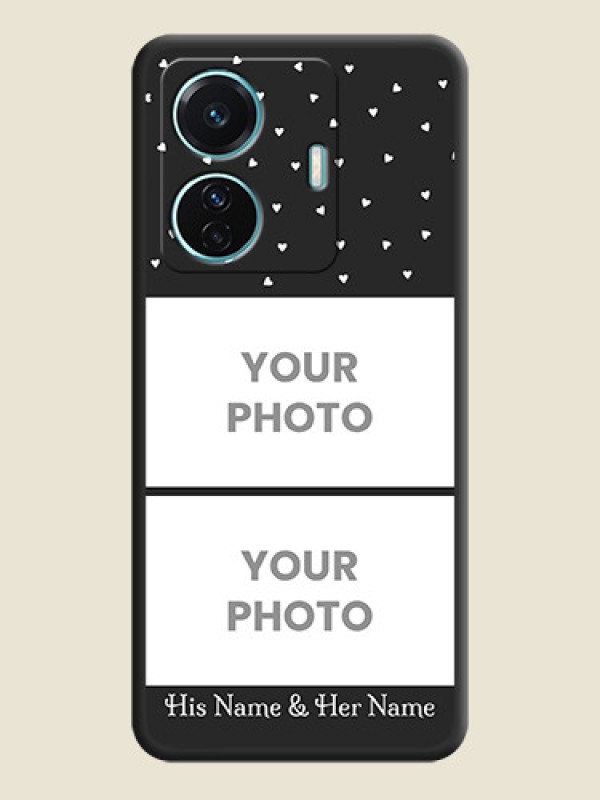 Custom Miniature Love Symbols with Name on Space Black Custom Soft Matte Back Cover - iQOO Z6 Pro 5G - alternate view