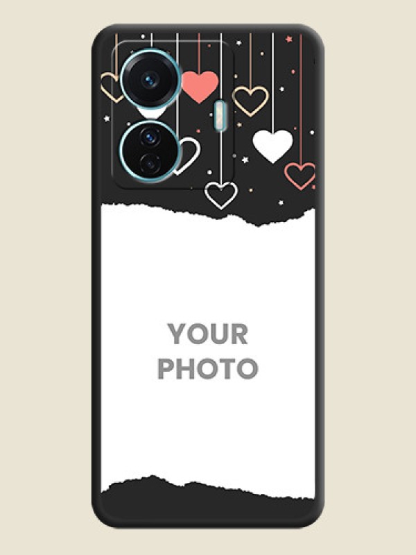 Custom Love Hangings with Splash Wave Picture on Space Black Custom Soft Matte Phone Back Cover - iQOO Z6 Pro 5G - alternate view