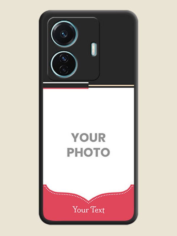 Custom Classic Plain Design with Name on Photo on Space Black Soft Matte Phone Cover - iQOO Z6 Pro 5G - alternate view