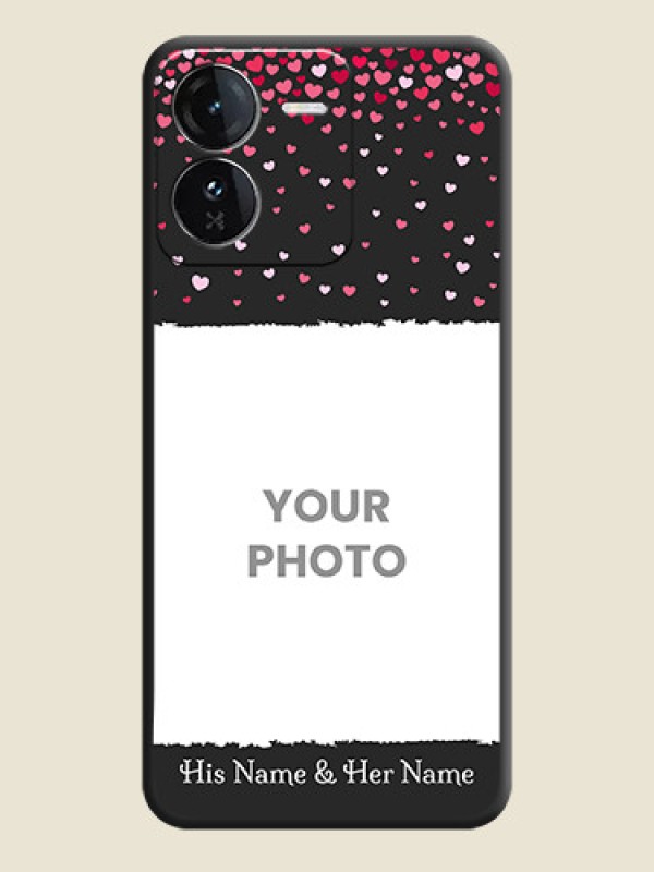 Custom Fall in Love with Your Partner on Photo On Space Black Custom Soft Matte Mobile Back Cover - iQOO Z9 5G - alternate view