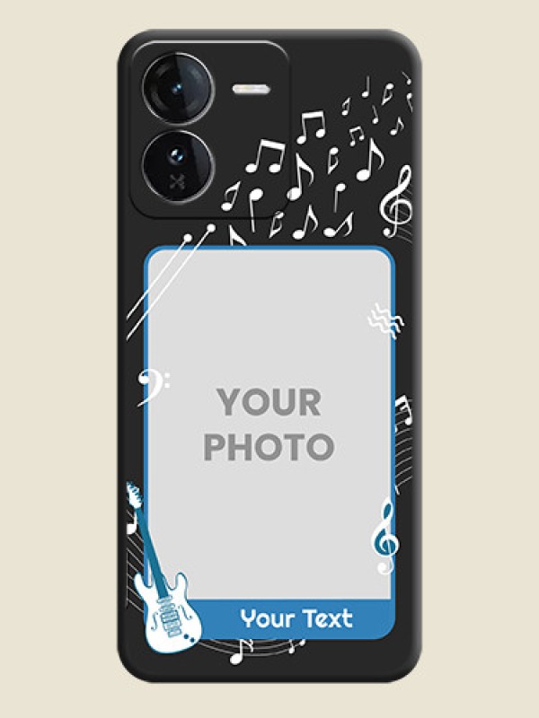 Custom Musical Theme Design with Text on Photo On Space Black Custom Soft Matte Mobile Back Cover - iQOO Z9 5G - alternate view