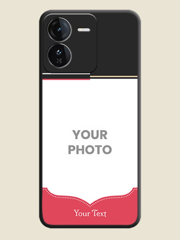 Custom Classic Plain Design with Name On Space Black Custom Soft Matte Mobile Back Cover - iQOO Z9 5G - alternate view