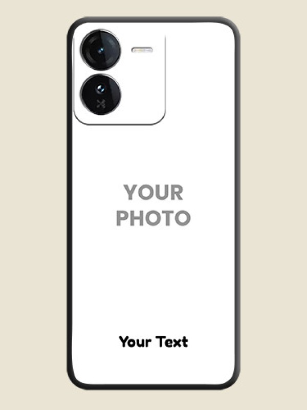 Custom Full Single Pic Upload With Text On Space Black Custom Soft Matte Mobile Back Cover - iQOO Z9 5G - alternate view