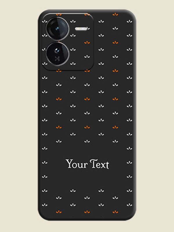 Custom Simple Pattern With Custom Text On Space Black Custom Soft Matte Mobile Back Cover - iQOO Z9 5G - alternate view