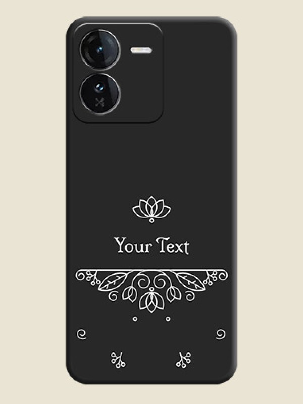 Custom Lotus Garden Custom Text On Space Black Custom Soft Matte Mobile Back Cover - iQOO Z9 5G - alternate view