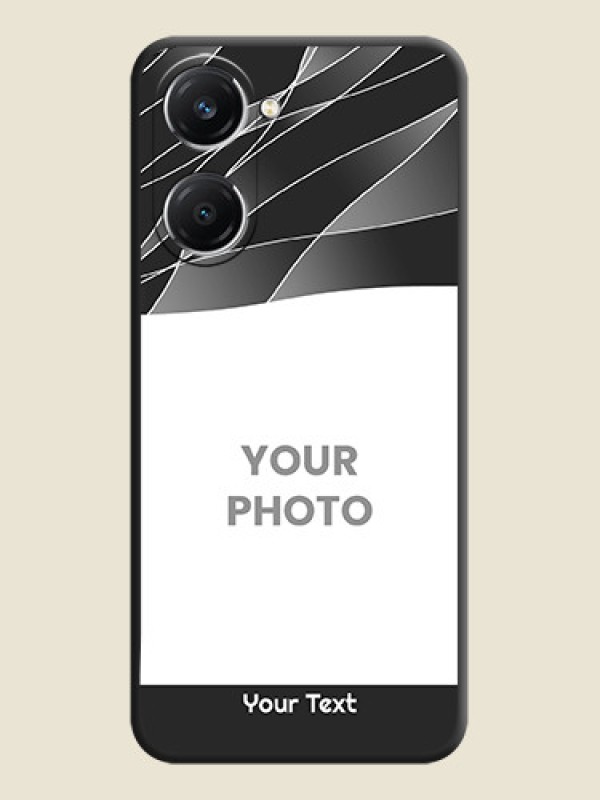 Custom Mixed Wave Lines on Photo On Space Black Custom Soft Matte Mobile Back Cover - iQOO Z9 Lite 5G - alternate view