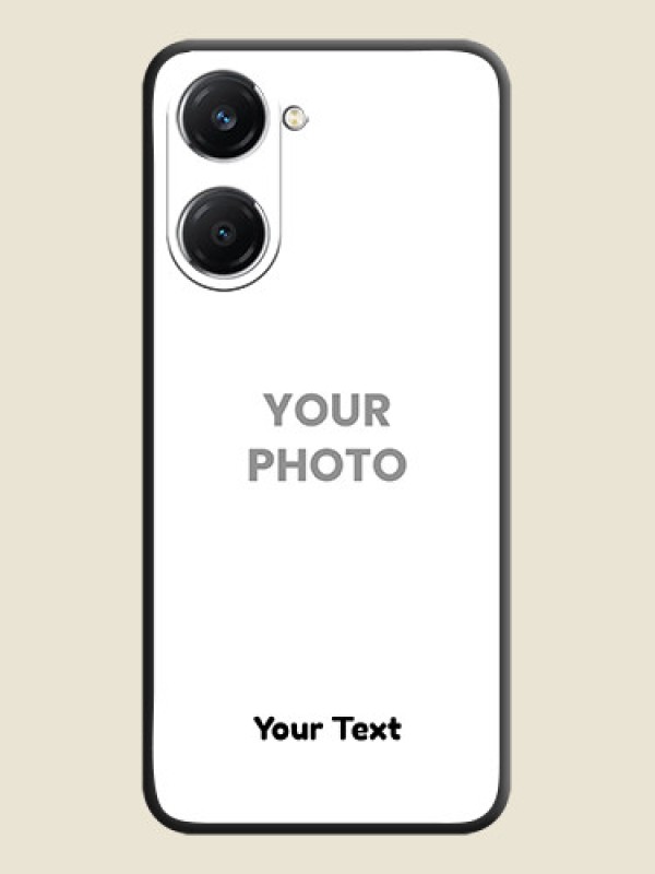 Custom Full Single Pic Upload With Text On Space Black Custom Soft Matte Mobile Back Cover - iQOO Z9 Lite 5G - alternate view