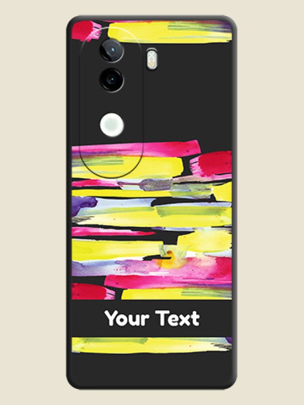 Custom Brush Coloured On Space Black Custom Soft Matte Mobile Back Cover - iQOO Z9s 5G - alternate view