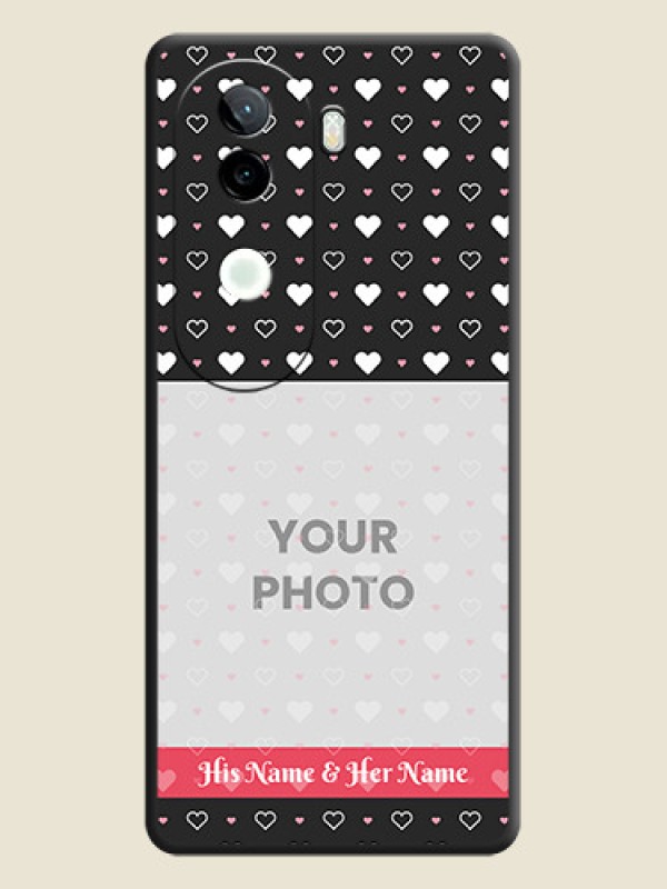 Custom White Color Love Symbols with Text Design on Photo On Space Black Custom Soft Matte Mobile Back Cover - iQOO Z9s 5G - alternate view