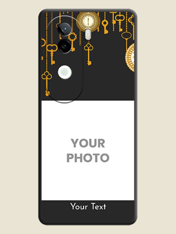Custom Decorative Design with Text On Space Black Custom Soft Matte Mobile Back Cover - iQOO Z9s 5G - alternate view