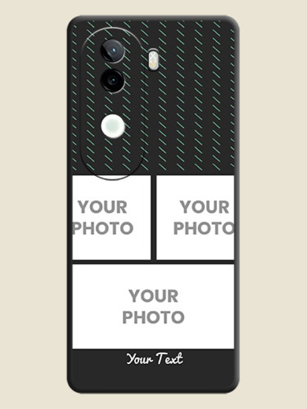 Custom Cross Dotted Pattern with 2 Image Holder On Space Black Custom Soft Matte Mobile Back Cover - iQOO Z9s 5G - alternate view