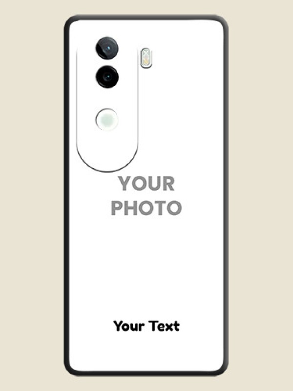 Custom Full Single Pic Upload With Text On Space Black Custom Soft Matte Mobile Back Cover - iQOO Z9s 5G - alternate view