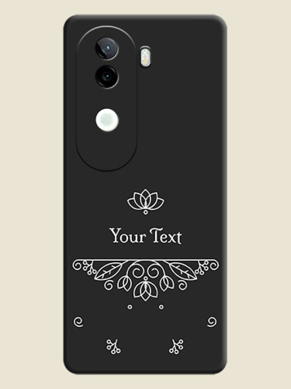 Custom Lotus Garden Custom Text On Space Black Custom Soft Matte Mobile Back Cover - iQOO Z9s 5G - alternate view