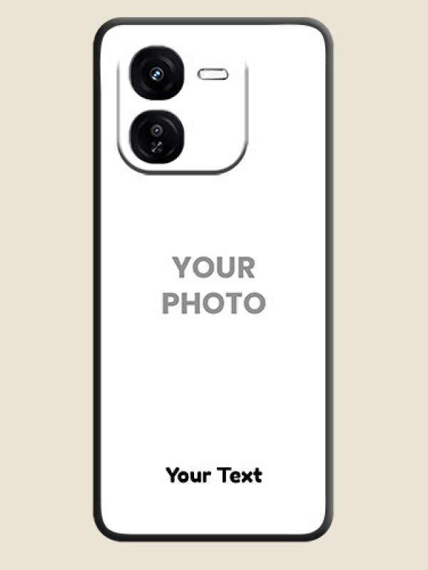Custom Full Single Pic Upload With Text On Space Black Custom Soft Matte Mobile Back Cover - iQOO Z9X 5G - alternate view