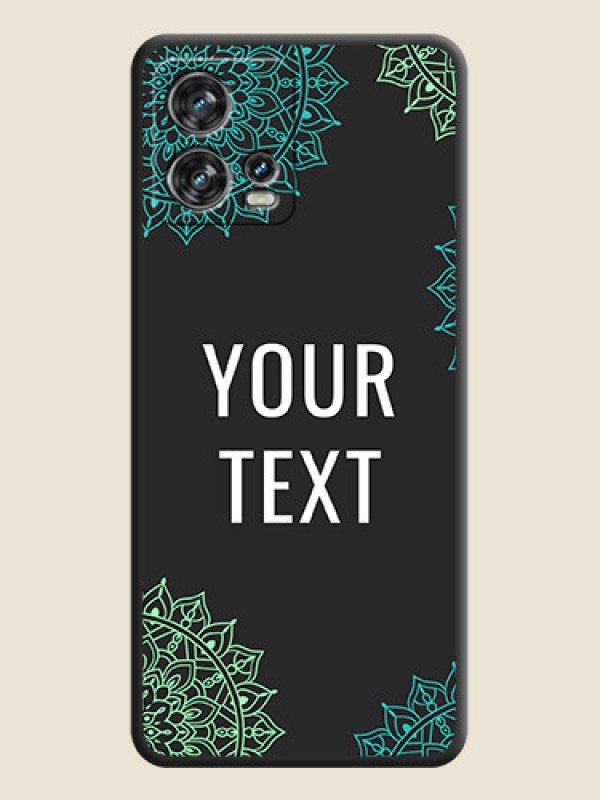 Custom Your Name with Floral Design on Space Black Custom Soft Matte Back Cover - Motorola Edge 30 Fusion - alternate view