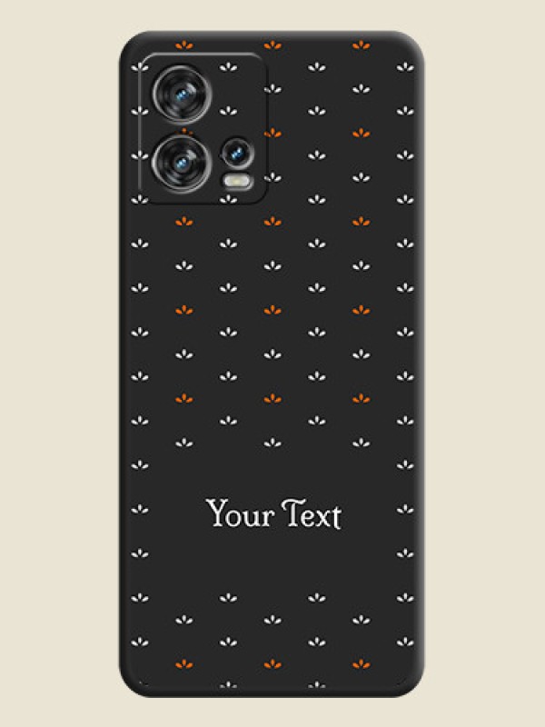 Custom Simple Pattern With Custom Text On Space Black Personalized Soft Matte Phone Covers -Motorola Edge 30 Fusion - alternate view