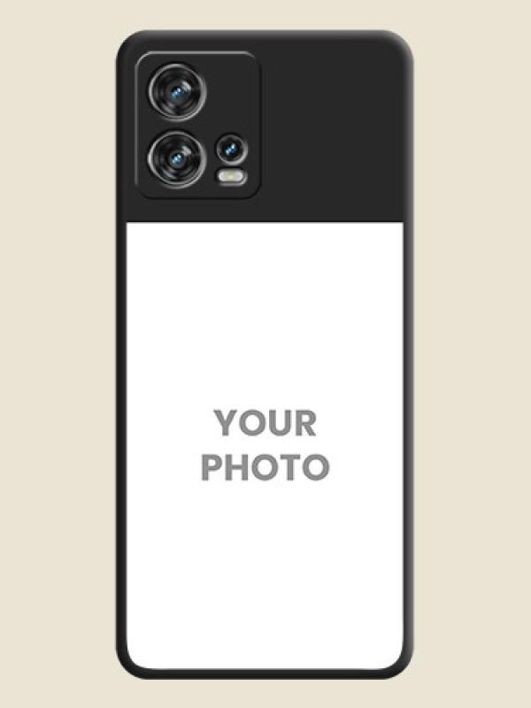 Custom Image Upload With Space Black Color On Custom Soft Matte Mobile Back Cover - Motorola Edge 30 Fusion - alternate view