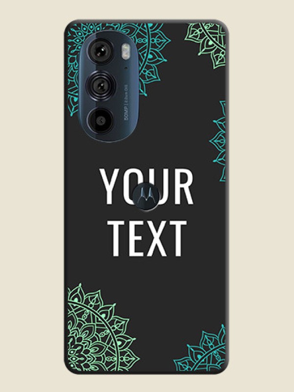 Custom Your Name with Floral Design on Space Black Custom Soft Matte Back Cover - Edge 30 Pro - alternate view
