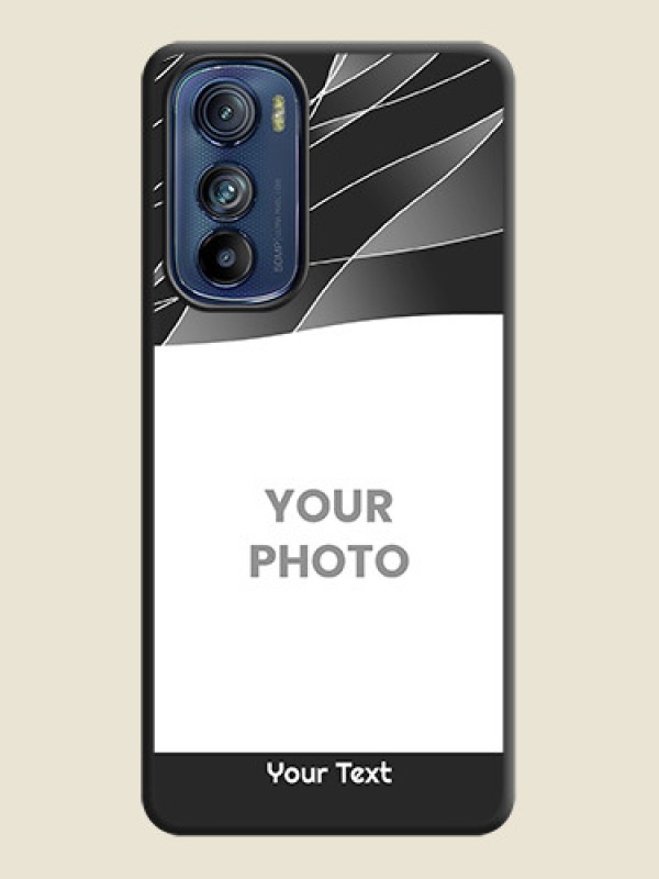 Custom Mixed Wave Lines on Photo on Space Black Soft Matte Mobile Cover - Motorola Edge 30 - alternate view
