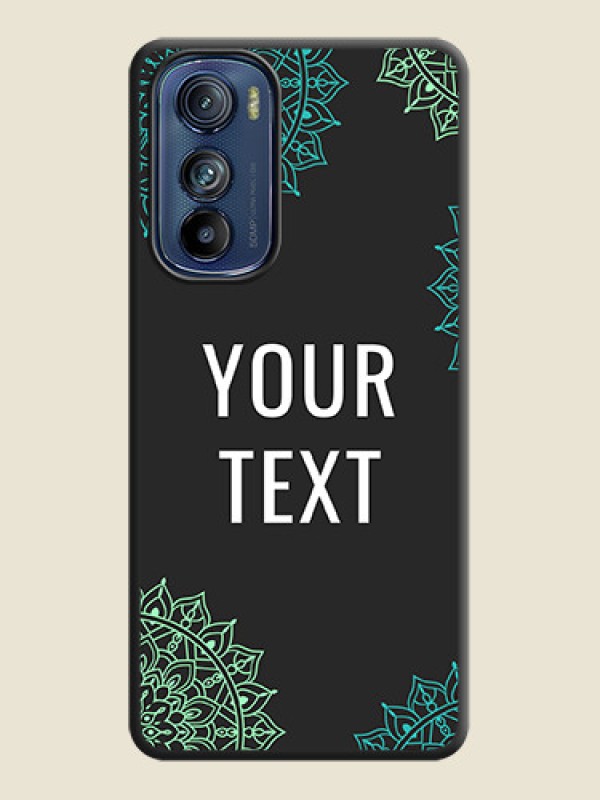 Custom Your Name with Floral Design on Space Black Custom Soft Matte Back Cover - Motorola Edge 30 - alternate view