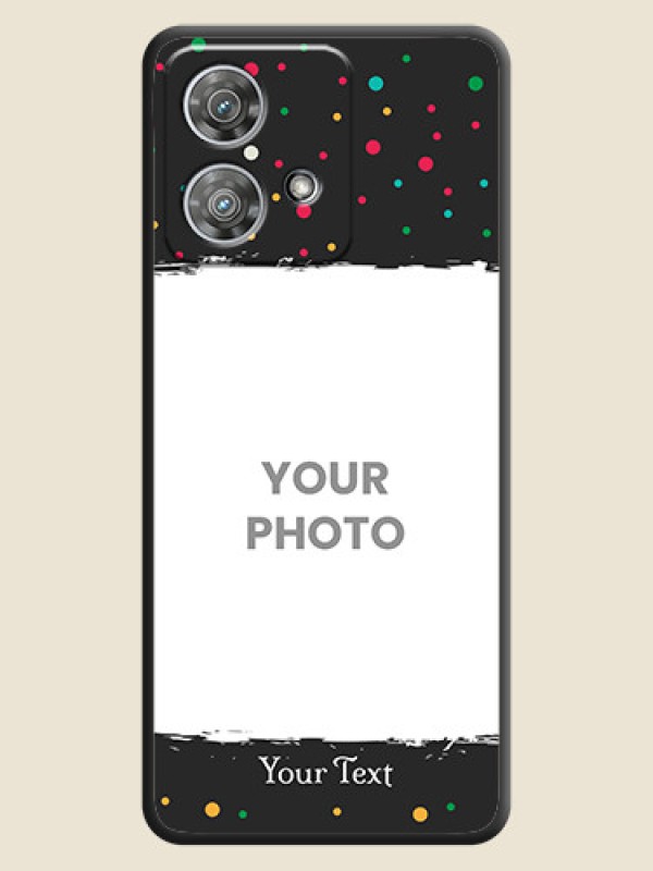 Custom Multicolor Dotted Pattern with Text  On Space Black Custom Soft Matte Mobile Back Cover - Motorola Edge 40 Neo - alternate view