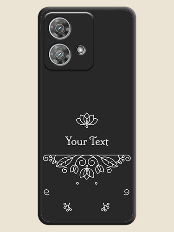 Custom Lotus Garden Custom Text On Space Black Custom Soft Matte Mobile Back Cover - Motorola Edge 40 Neo - alternate view