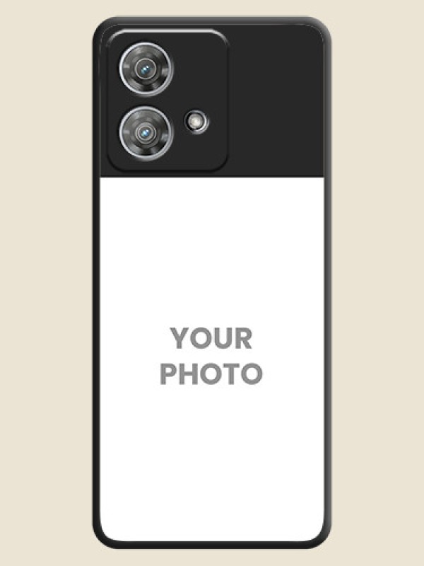 Custom Image Upload With Space Black Color On Custom Soft Matte Mobile Back Cover - Motorola Edge 40 Neo - alternate view