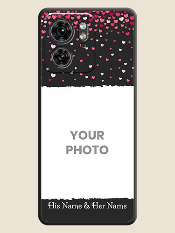 Custom Fall in Love with Your Partner - Photo on Space Black Soft Matte Phone Cover - Edge 40 - alternate view