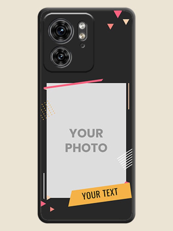 Custom Photo Frame with Triangle Small Dots - Photo on Space Black Soft Matte Back Cover - Edge 40 - alternate view
