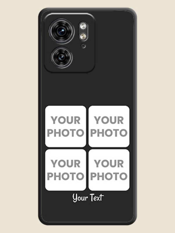 Custom Floral Art with 6 Image Holder - Photo on Space Black Soft Matte Mobile Case - Edge 40 - alternate view