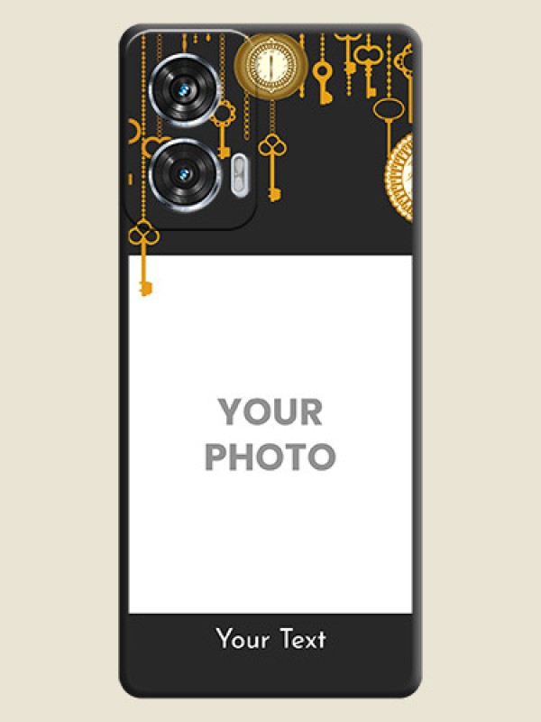 Custom Decorative Design with Text On Space Black Custom Soft Matte Mobile Back Cover - Motorola Edge 50 Fusion - alternate view