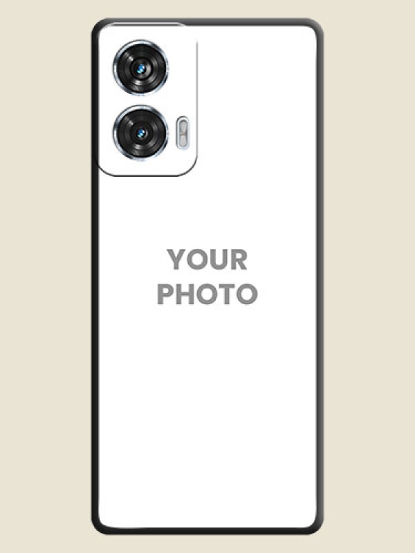 Custom Full Single Pic Upload On Space Black Custom Soft Matte Mobile Back Cover - Motorola Edge 50 Fusion - alternate view