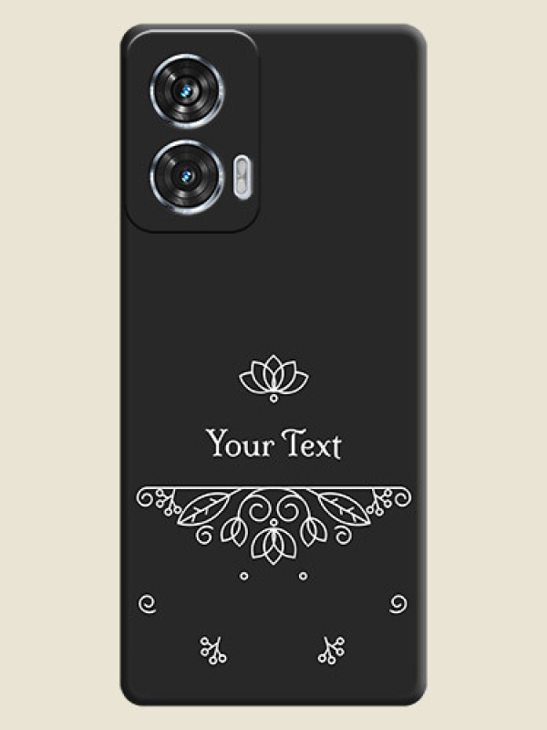 Custom Lotus Garden Custom Text On Space Black Custom Soft Matte Mobile Back Cover - Motorola Edge 50 Fusion - alternate view