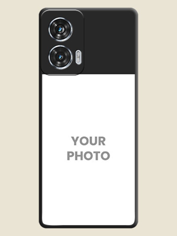 Custom Image Upload With Space Black Color On Custom Soft Matte Mobile Back Cover - Motorola Edge 50 Fusion - alternate view