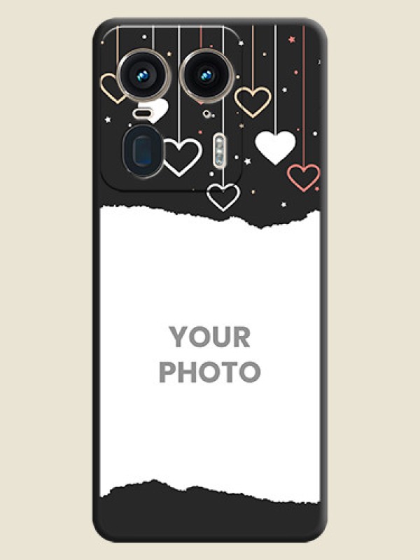 Custom Love Hangings with Splash Wave Picture On Space Black Custom Soft Matte Mobile Back Cover - Motorola Edge 50 Ultra 5G - alternate view